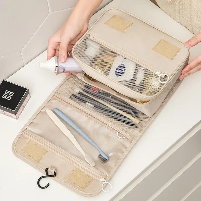 Trousse de Toilette Pliable à Suspendre Univers du Voyage