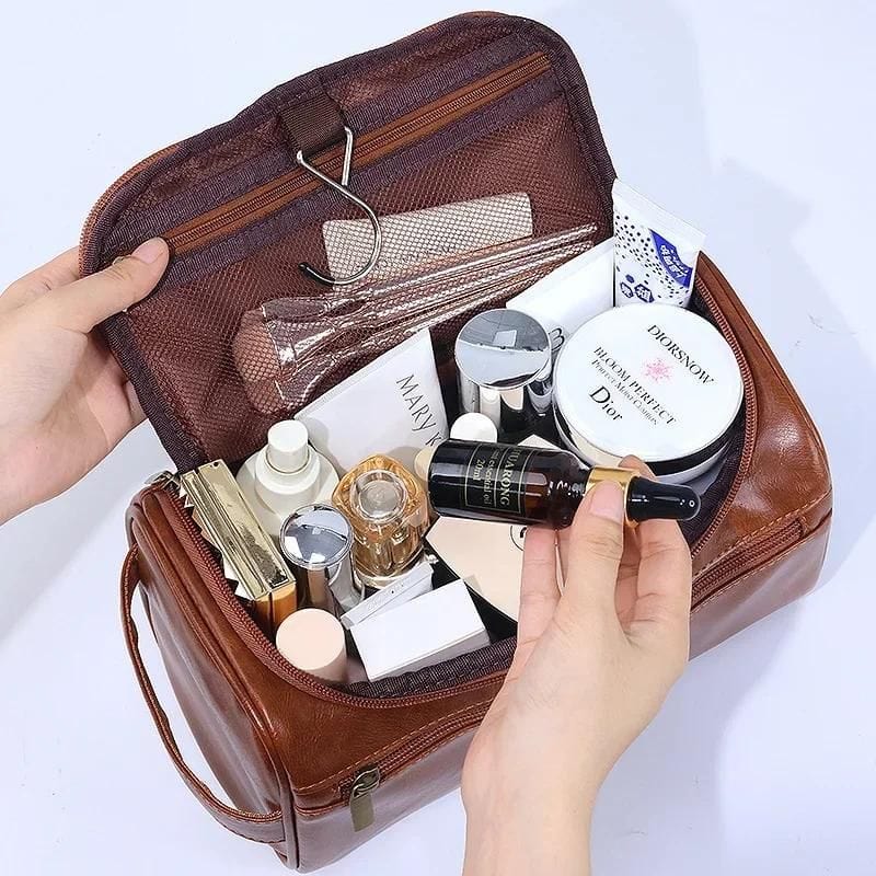 Trousse de Toilette pour Homme en Simili Univers du Voyage