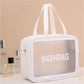 Blanc / L Trousse de Toilette Transparente Avion Univers du Voyage
