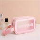 Rose / S Trousse de Toilette Transparente Avion Univers du Voyage