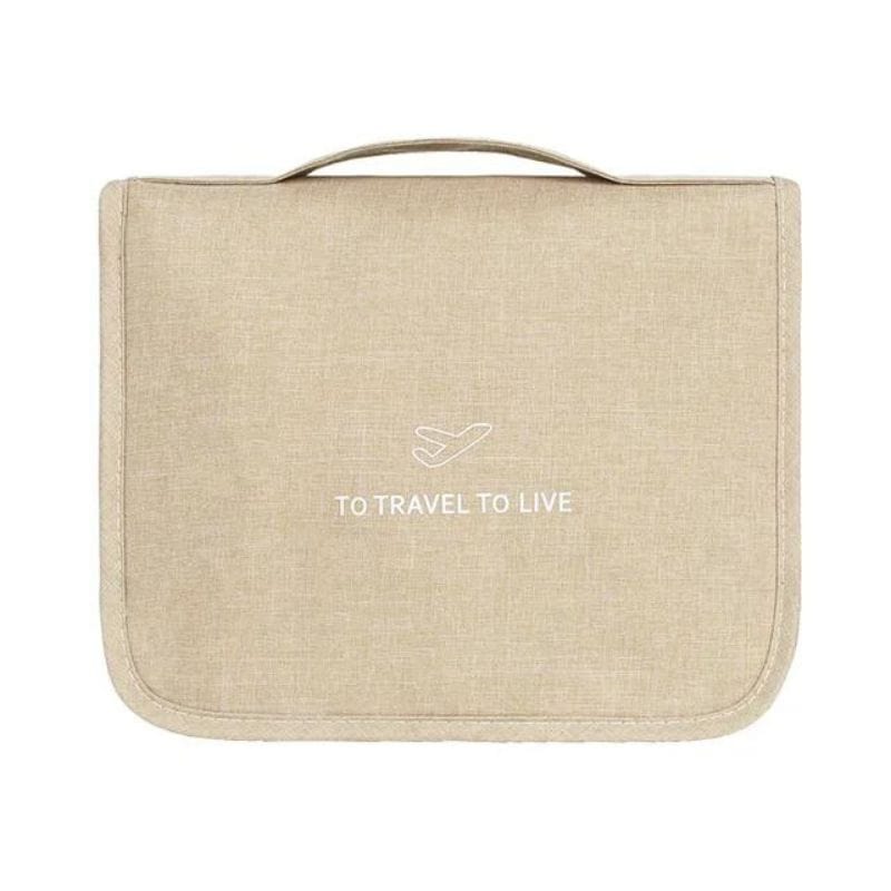 Beige Trousse De Toilette Voyage Avion Univers du Voyage