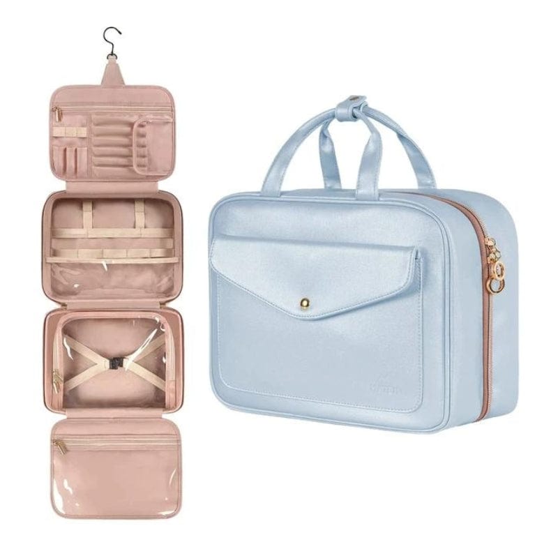 Bleu Trousse de Toilette Voyage Femme Pliable Univers du Voyage