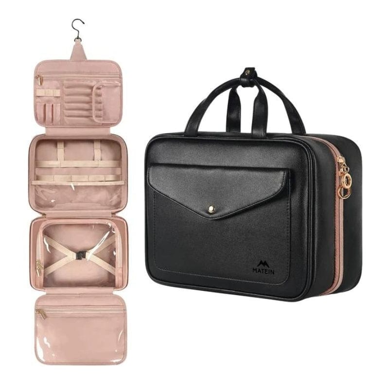 Noir Trousse de Toilette Voyage Femme Pliable Univers du Voyage