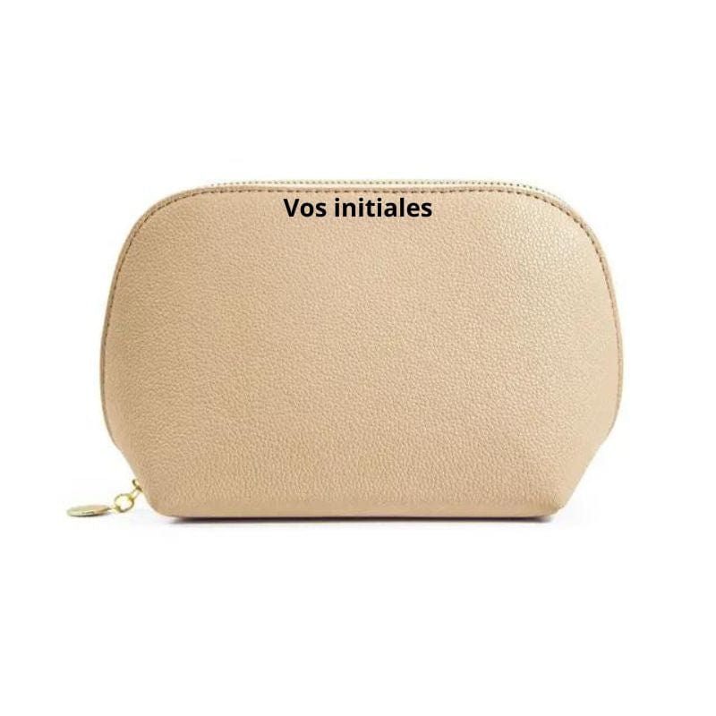 Beige / Modèle 2 Trousse Maquillage Personnalisée Univers du Voyage