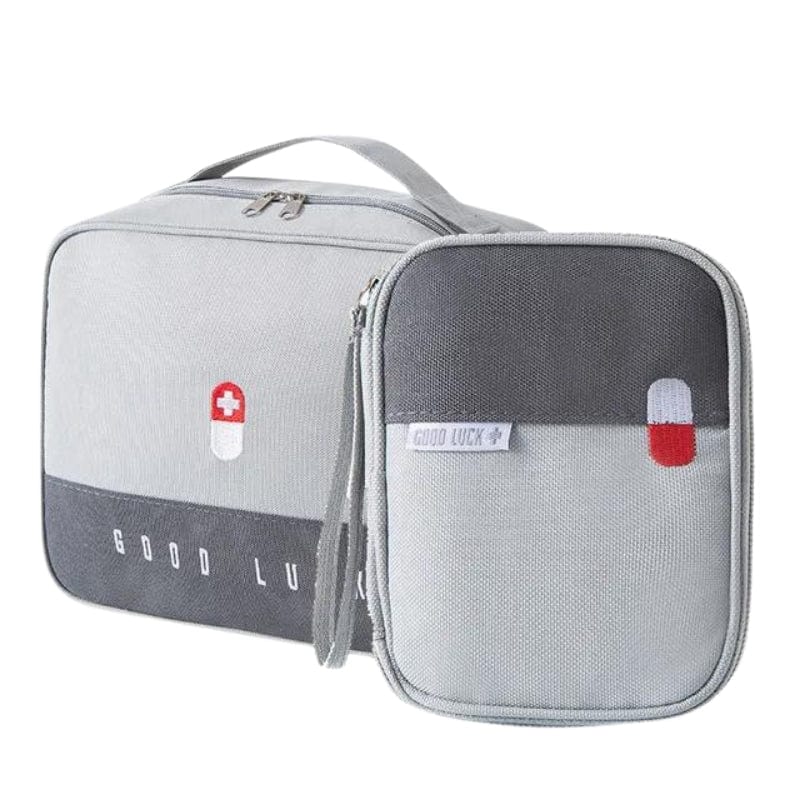 Gris / Lot de 2 Trousse Pharmacie Vide Voyage Grande Taille Univers du Voyage