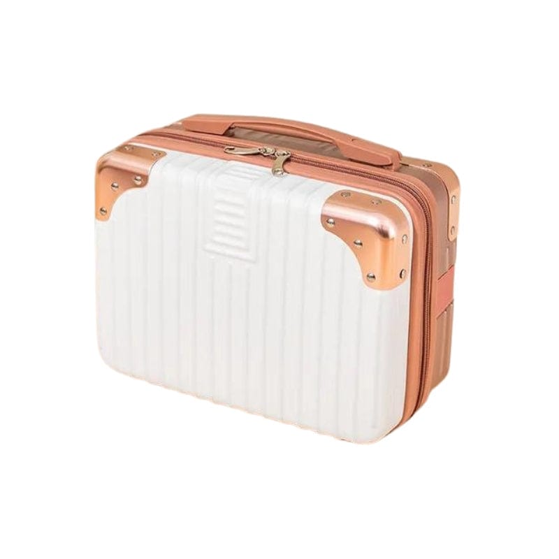 Blanc et Rose Vanity Case Rigide Rose Univers du Voyage
